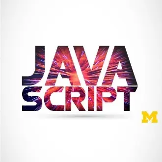 JavaScript at U of Michigan logo.