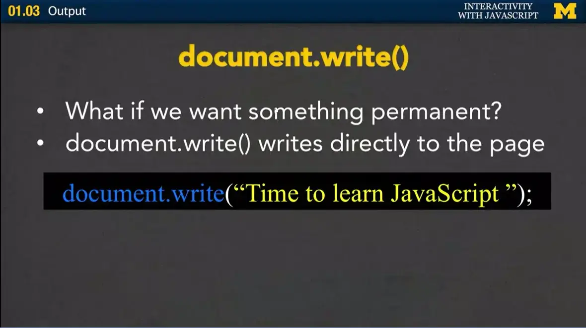 document.write()