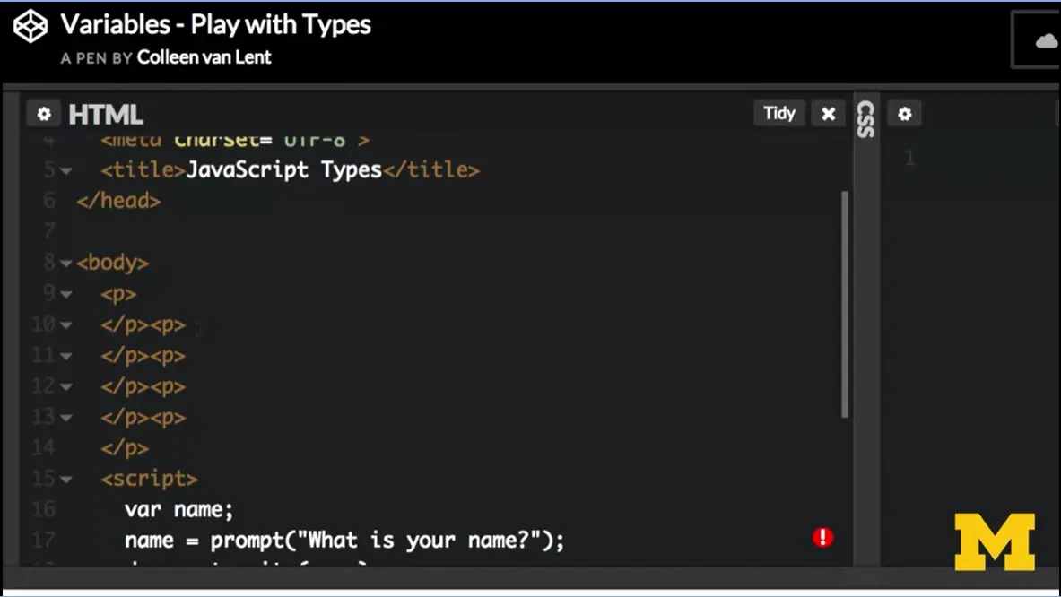 Variables-Play with Types.