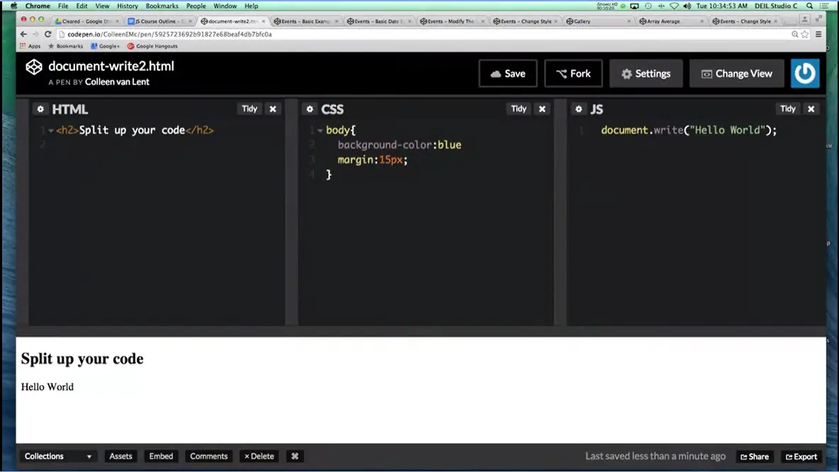 CodePen Example, #1.