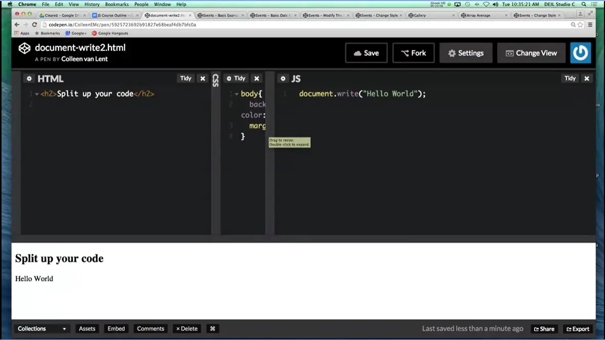 CodePen Example, #2.