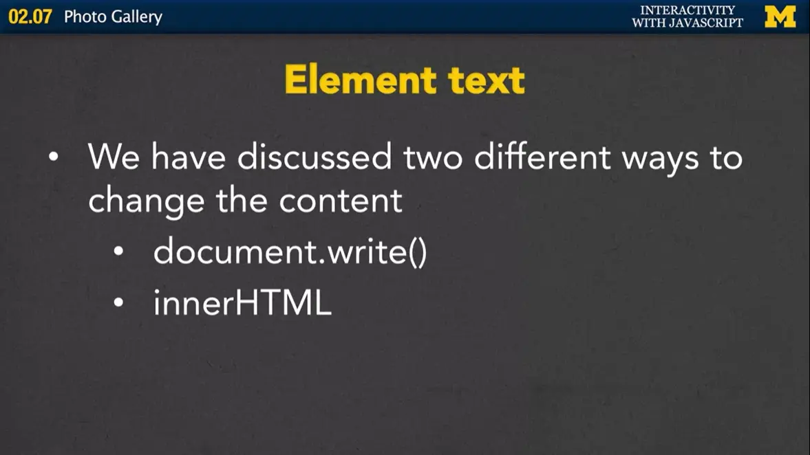 Element Text.