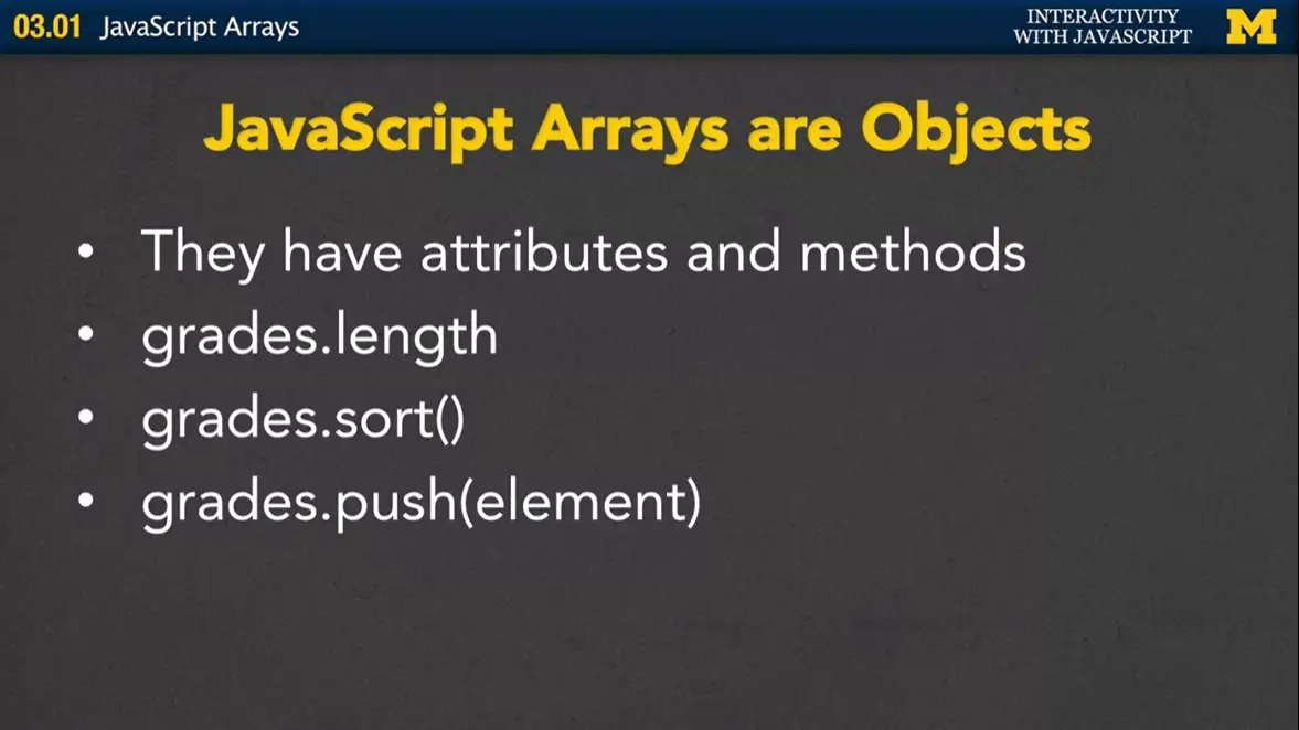 JavaScript Arrays are Objects, #1.