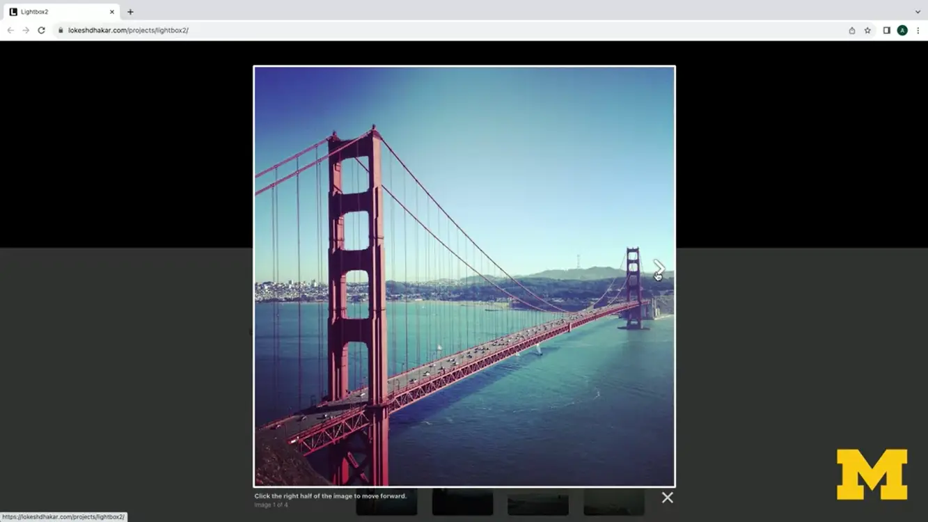 Image of Golden Gate Bridge.