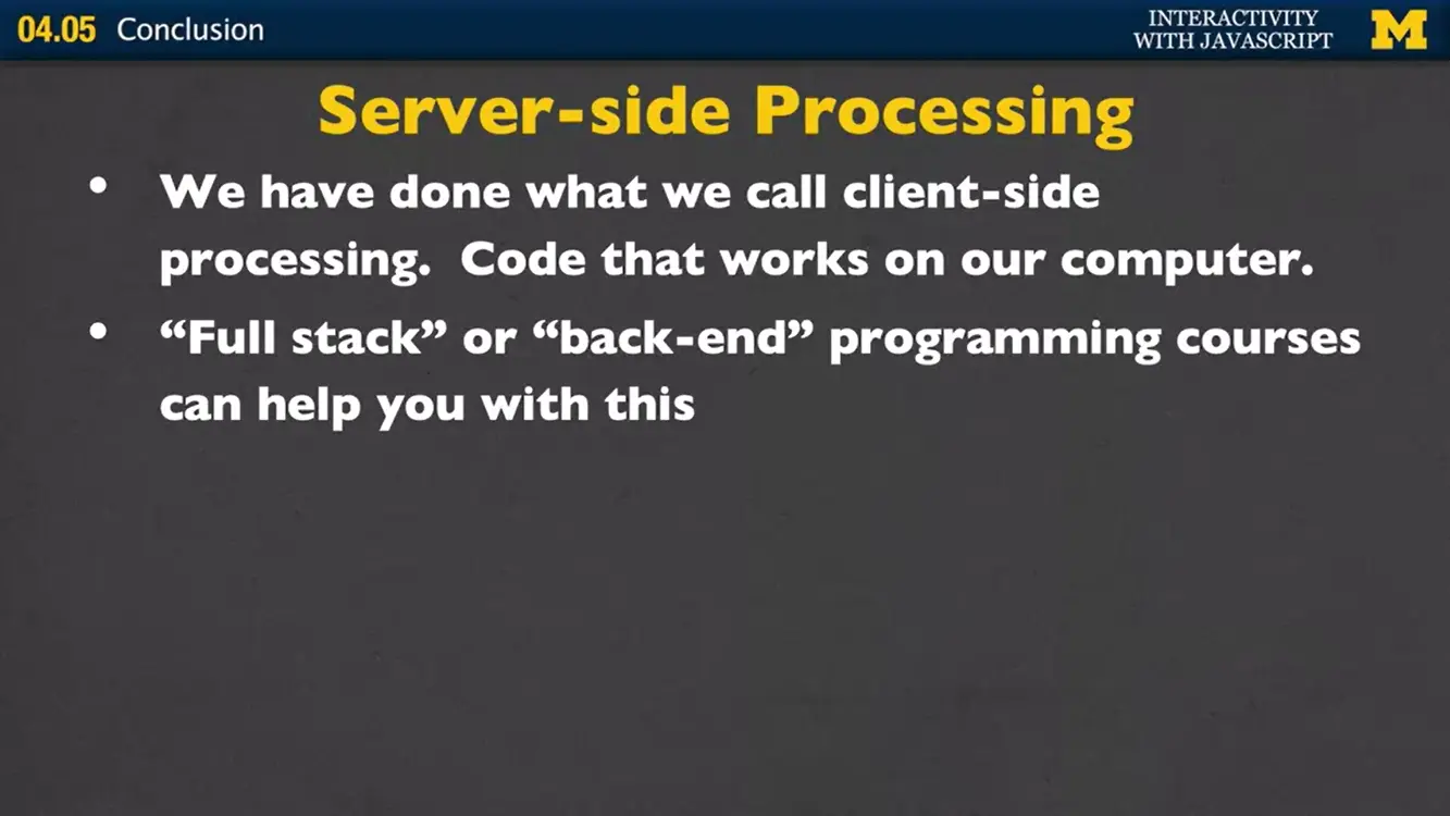 Server-side Processing.